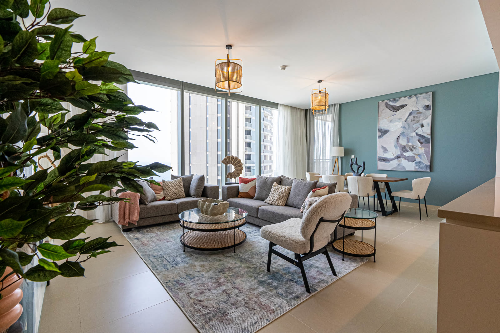 Dubai Marina holiday home interior